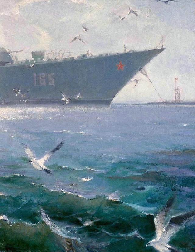 油画《西沙之晨》 无意中记录了我海军发展重要阶段